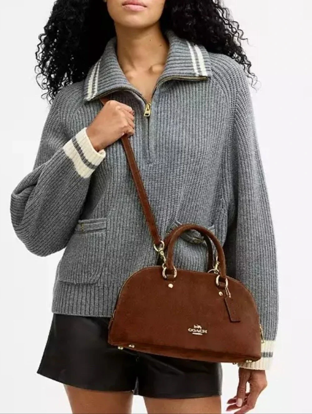 Coach Lara Suede Satchel